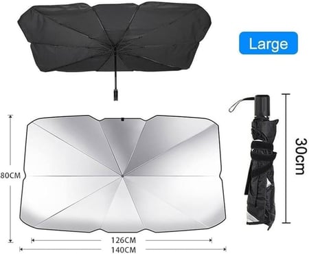 Car Windshield Sun Shade Umbrella - Foldable Car Umbrella Sunshade Cover UV Block Car Front مظلة سيارة داخلية واقية من الشمس مقاومة للحرارة Window