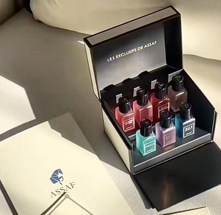 مجموعة عطور عساف الرائعه (٧ عطور ميني الاصليه ٥ مل سكب)