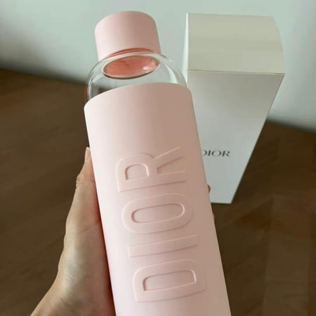 Dior Pink Glass Bottles