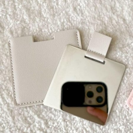 علبة مرايا رمادي مع عطر فان كليف باتشولي امبوله