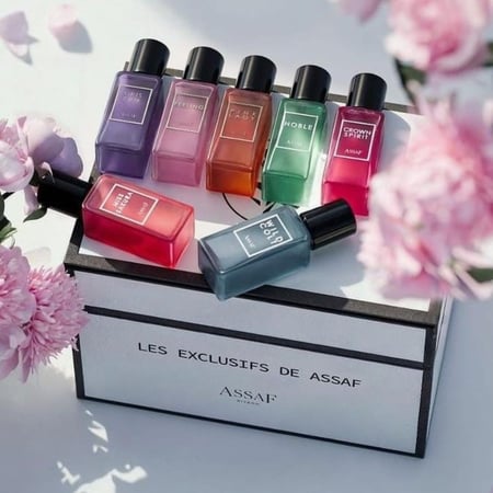 مجموعة عطور عساف الرائعه (٧ عطور ميني الاصليه ٥ مل سكب)