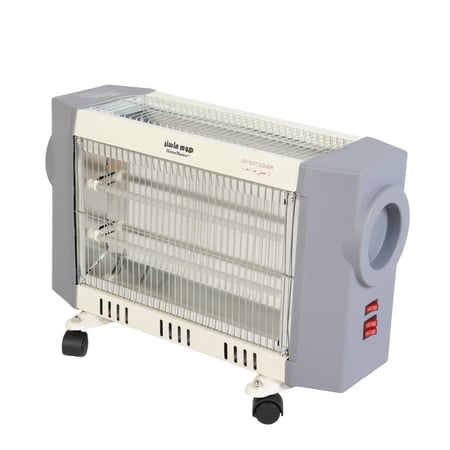 دفاية كهربائية هوم ماستر1500واط بعجلات 2 وجه مع تحكم بالحرارة وحماية من الحرارة الزائدة