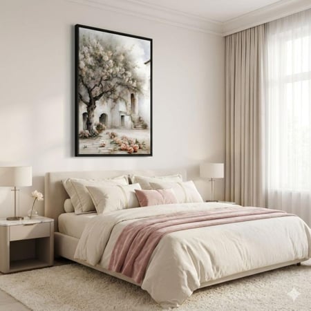 لوحة الفناء المزهر