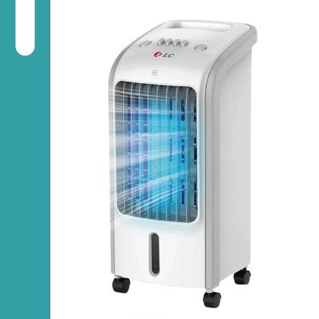 مكيف هواء متنقل DLC مع حاويتين لتخزين الثلج - 4 لتر - 80 واط