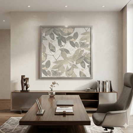 لوحة أوراق الخريف الرمادية