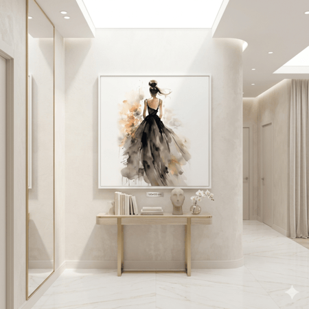 لوحة الفستان الأسود