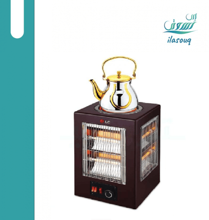 مدفاة خشب مستطيلة مع موقد طهي  2000 واط