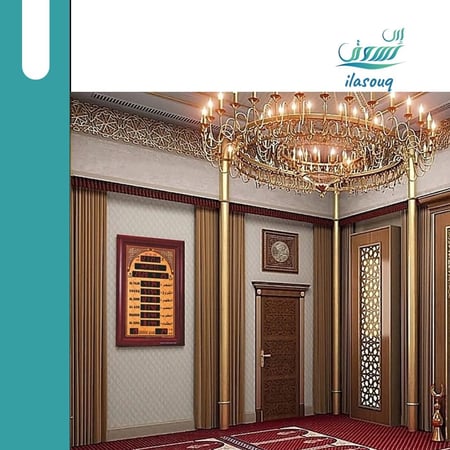 ساعة الحرمين الذكية للمسجد مع الأذان وعرض أوقات الصلاة والتاريخ بأحجام مختلفة