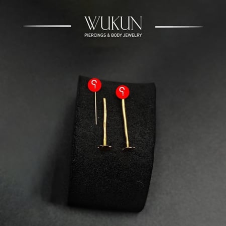 زمام بيرسينج ذهب عيار 18K فص قلب