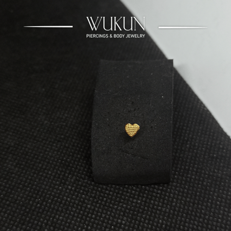 زمام بيرسينج ذهب قلب منقوش 3