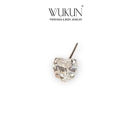 زمام بيرسينج فضة 925s شنكار فص شكل قلب