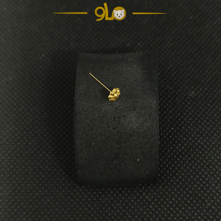 زمام بيرسينج ذهب عيار 18k وردة سادة 6