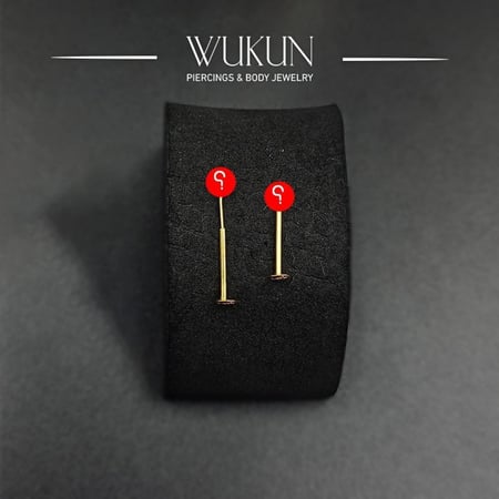 زمام بيرسينج ذهب قلب منقوش 3