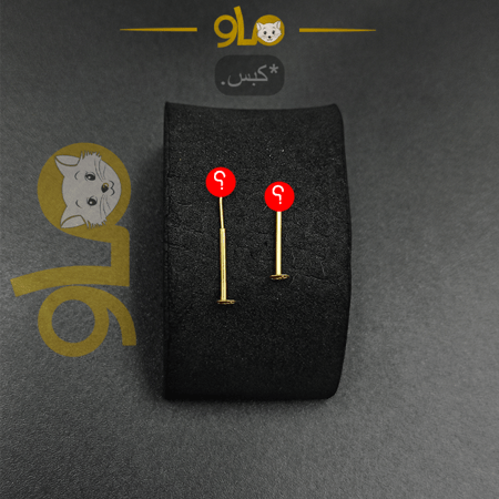 زمام بيرسينج ذهب عيار 18kبشكل تاج مفرغ