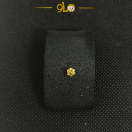 زمام بيرسينج ذهب عيار 18K وردة سادة 4