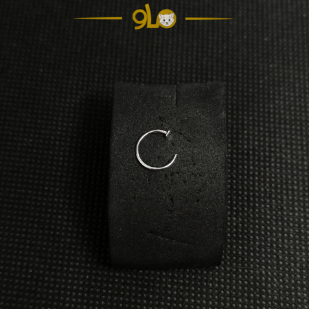 زمام بيرسينج فضة 925S دائري حلقة بحاجز