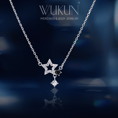 سلسال فضة عيار 925 نجمتين