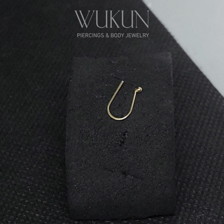 زمام ذهب عيار 18k بدون خرم سادة