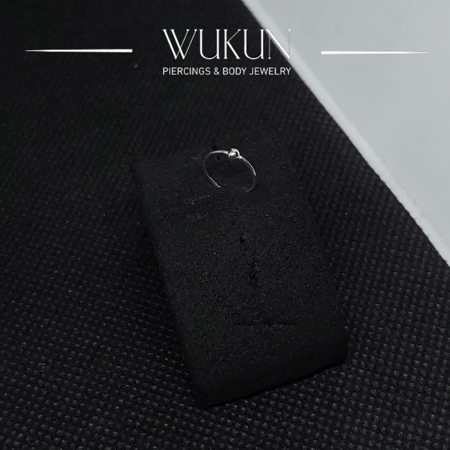 زمام بيرسينج فضة 925s دائري حلقة كرة صغيرة