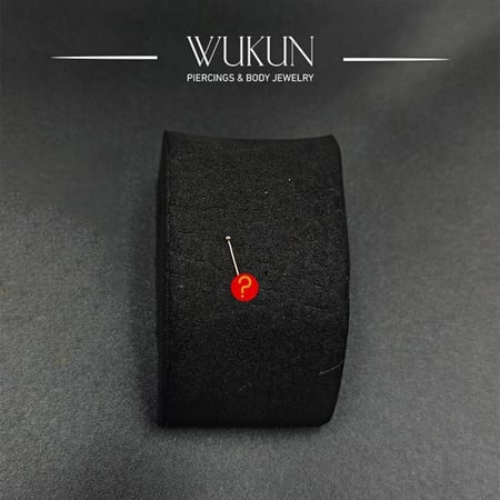 زمام بيرسينج ذهب عيار 18k وردة بفص أبيض 2