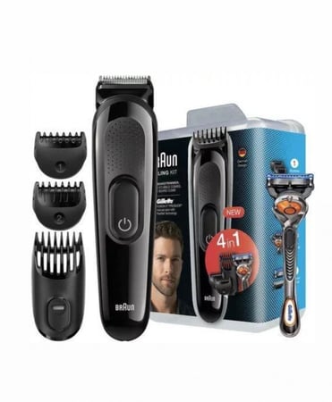 ماكينة تشذيب الشعر والذقن 4 في 1 براون للرجال- SK3000