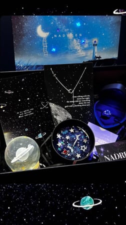 بوكس النجوم وبلورة زحل الجديده مع شمعة زحل