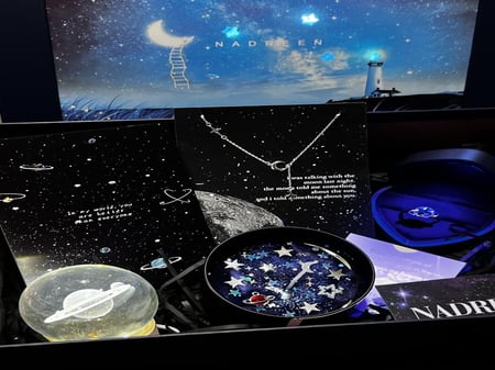 بوكس النجوم وبلورة زحل الجديده مع شمعة زحل