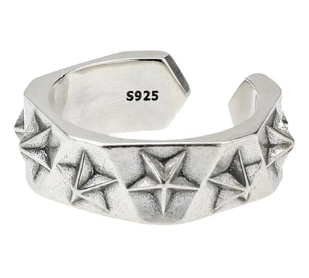 خاتم النجمه فضه إسترليني ٩٢٥