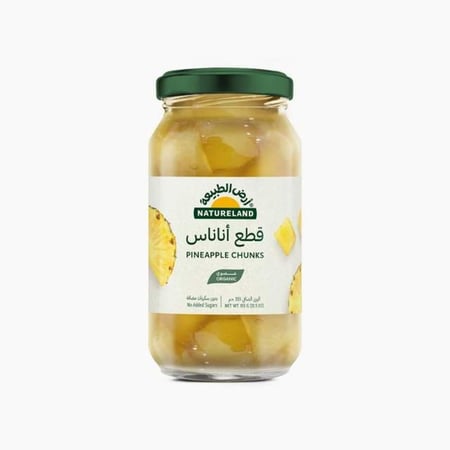 قطع اناناس في عصير الاناناس عضوي بدون سكر مضاف 355جم