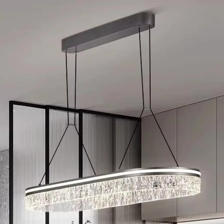 ثريا مودرن مستطيلة اسود مطفي إضاءة ذكية بـ 3 ألوان وتعتيم  ايديا لايت