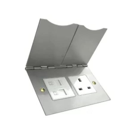 فيش ارضي بغطاء مفتوح مزوج  اس ستيل