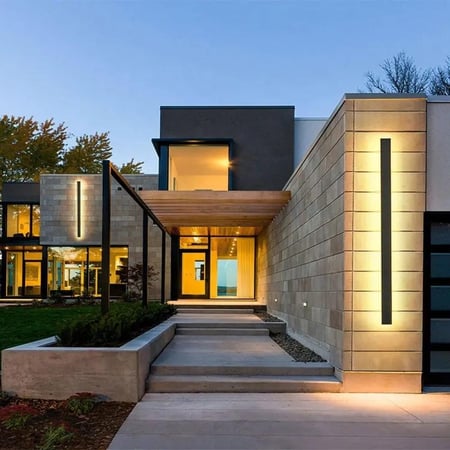 مسطرة إضاءة جدارية خارجية LED مستطيلة WL-H اختار المقاس الي يناسبك