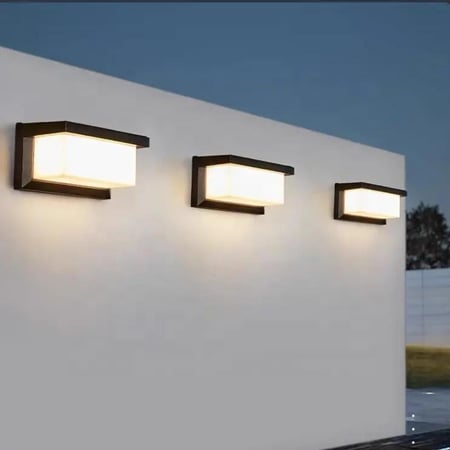 انارة جداري خارجي LED أسود بإضاءة صفراء 30 واط WL-18-1-30W