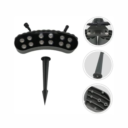 طوق إضاءة LED للنخل والأشجار بقطر 22 سم من الألومنيوم