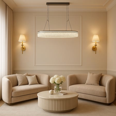 ثريا مودرن مستطيلة اسود مطفي إضاءة ذكية بـ 3 ألوان وتعتيم  ايديا لايت