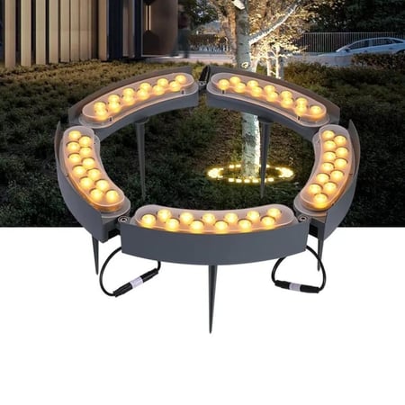 طوق إضاءة LED للنخل والأشجار بقطر 22 سم من الألومنيوم