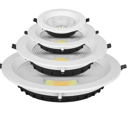 سبوت لايت عادي كوب سيوبي 7سم بقوة 7 واط جرم ابيض وجرم اسود ضمان 2 سنو