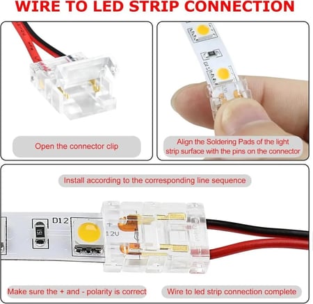 توصيلة ليد 12 V او 24 V مع سلك