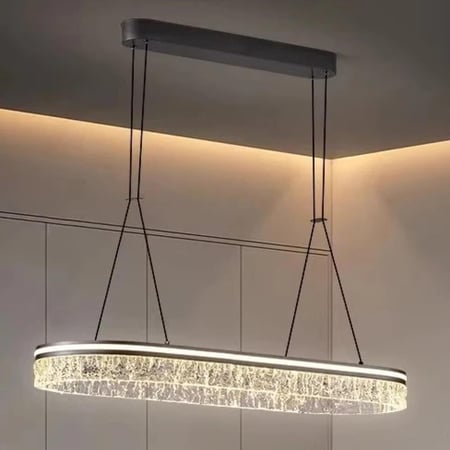 ثريا مودرن مستطيلة اسود مطفي إضاءة ذكية بـ 3 ألوان وتعتيم  ايديا لايت