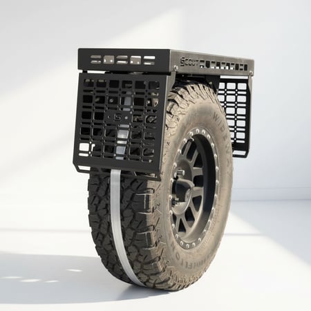 سلة الأمتعة على تاير السبير