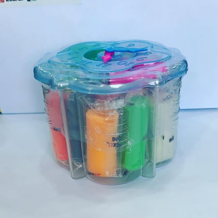 صلصال سطل ملون وسط