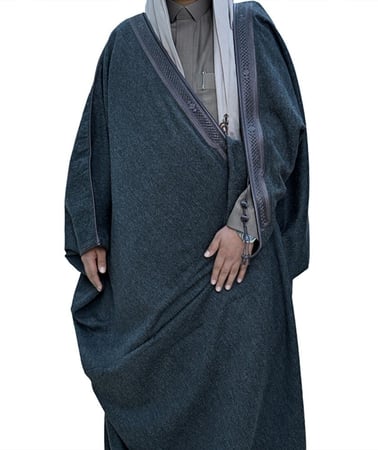 بشت شتوي وبر طبيعي هندي رمادي غامق