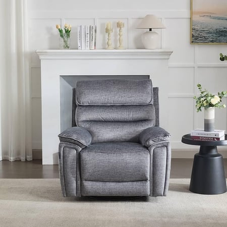 كرسي إسترخاء هزاز دوار 6059 يدوي رصاصي