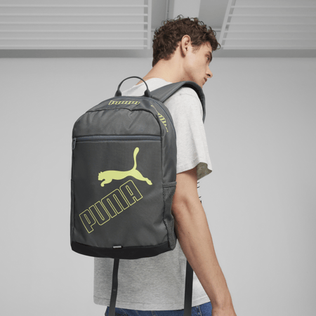 PUMA Phase Backpack II Mineral Gray-Lime