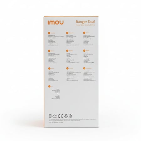 Imou كاميرا عدستين Ranger Dual 2 6MP داخلية تعمل بخاصية WiFi بدقة 6MP وخاصية تحريك 360درجة + بطاقة MicroSD 64GB مجاناً