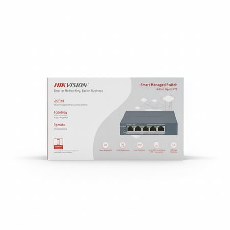 switch 4 port poe gigabit / DS-3E1505P-EI/M سويتش نقل بمدى طويل يصل إلى 300 متر