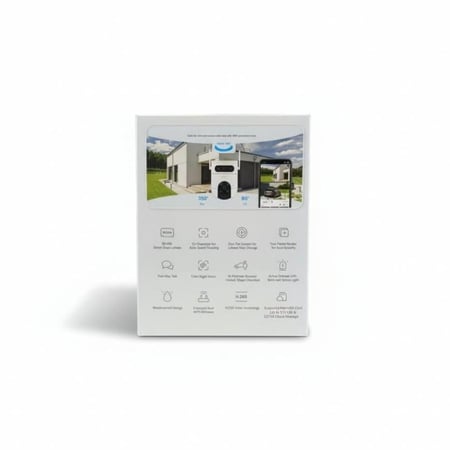 ezviz cs-h9c كاميرا مراقبة عدستين خارجية تعمل بخاصية WiFi بدقة 3K 10MP وخاصية تحريك360درجة + بطاقة تخزين MicroSD 64GB مجاناً