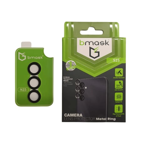 عدسة حماية كاميرا ملونة سامسونج اس 25 اسود