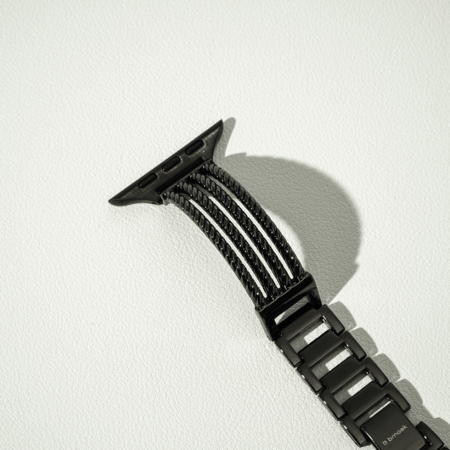 سوار ساعة معدن فور رو باللون الاسود