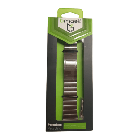 سوار ساعة معدن بامبو فضي